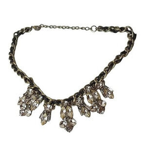 Lydell NYC Clear Rhinestone Chain Necklace